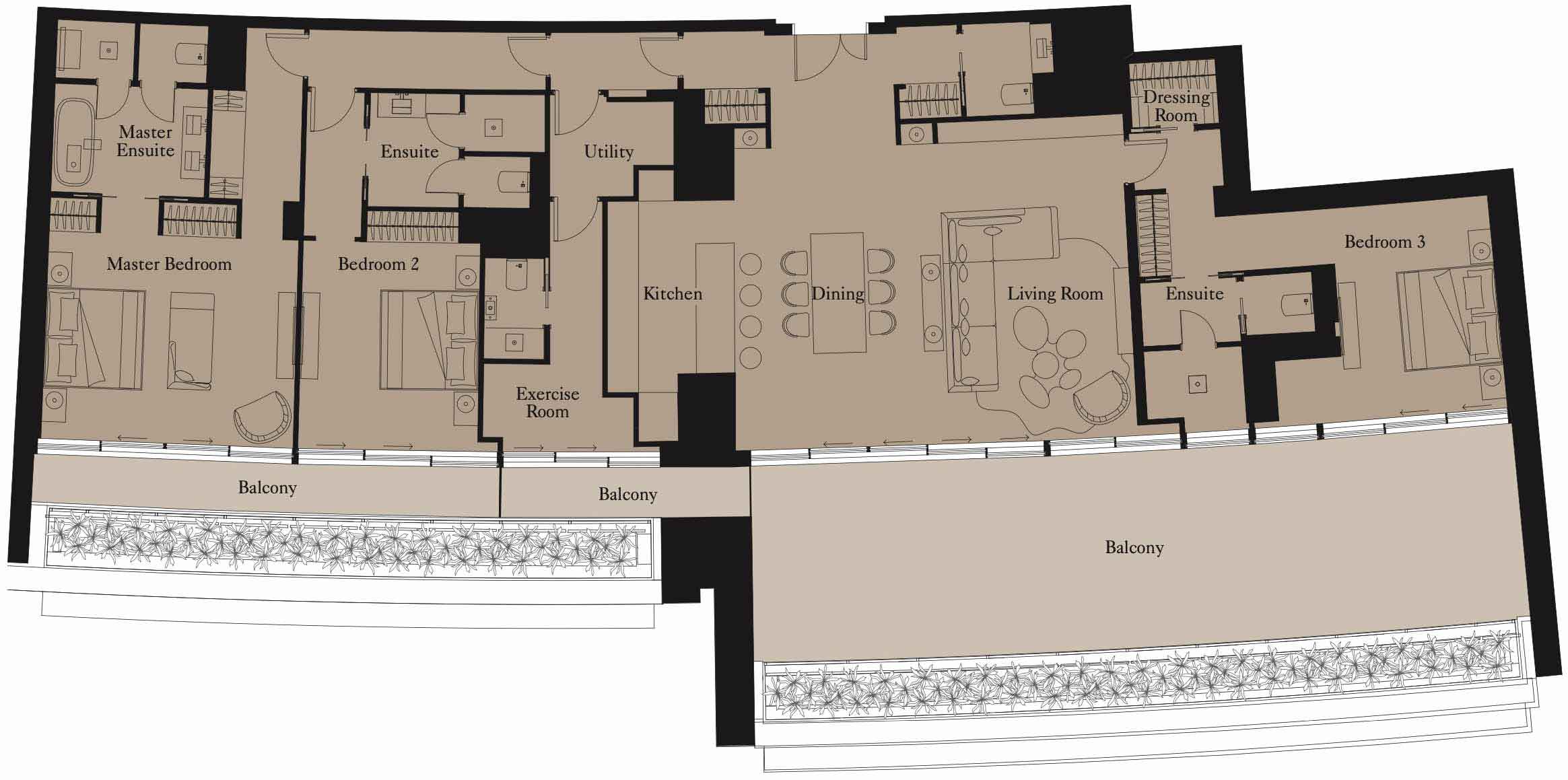atlantis-royal-residences-3-bedroom-floor-plan