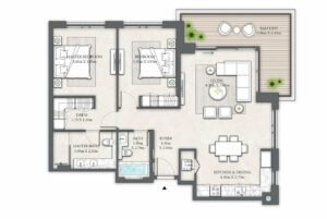 emaar-cove-2-bedroom-plans