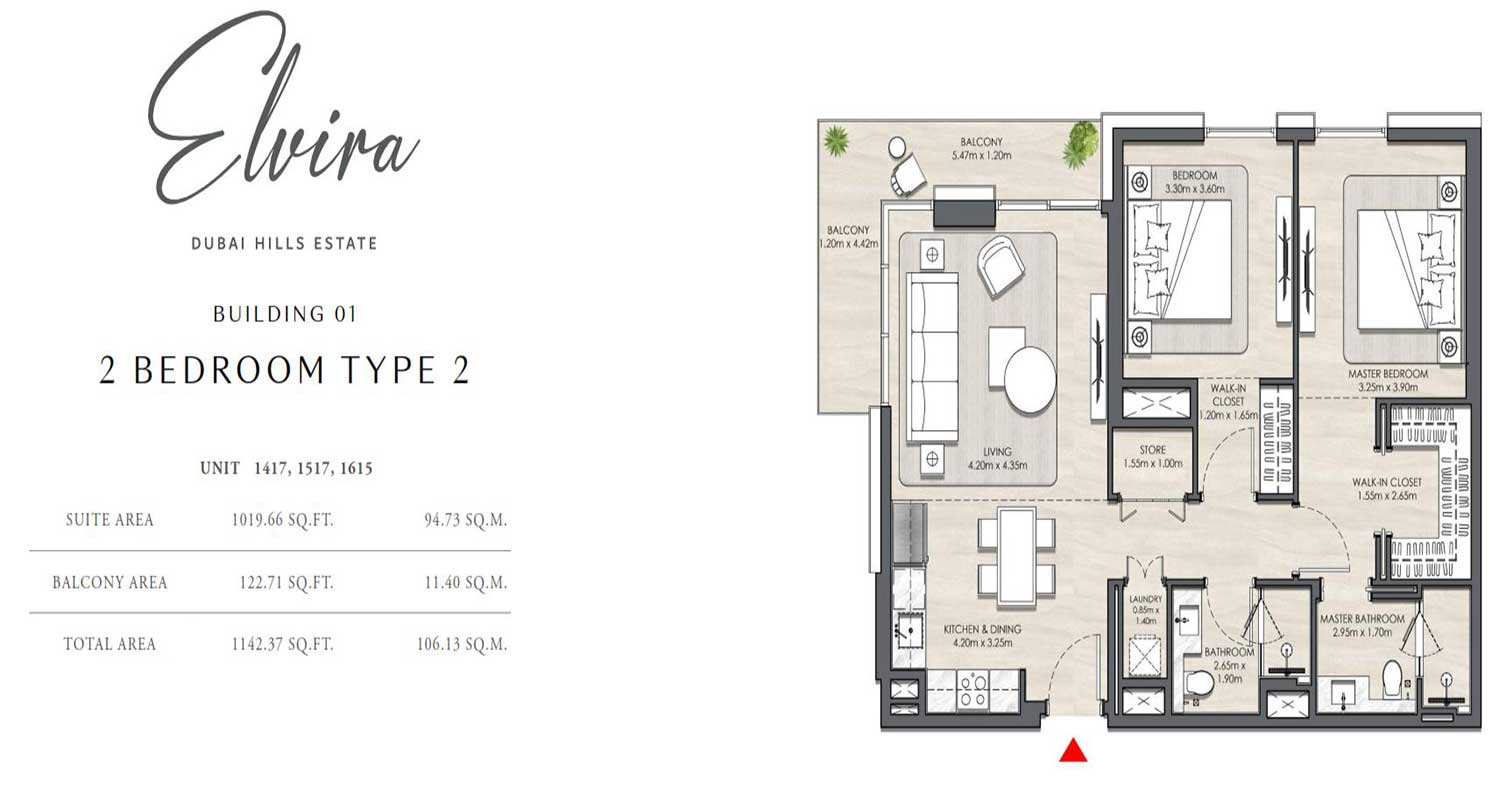 emaar-elvira-2-bedroom-floor-plan