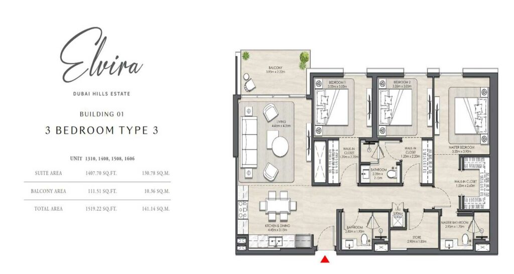 emaar-elvira-3-bedroom-floor-plans
