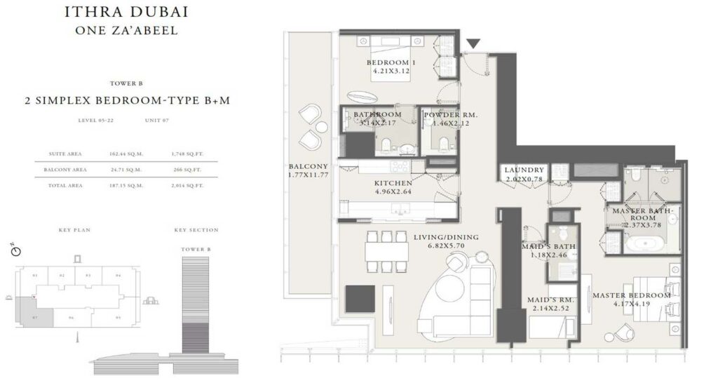 ithra-dubai-1-zaabeel-2-bedroom-layout-plan