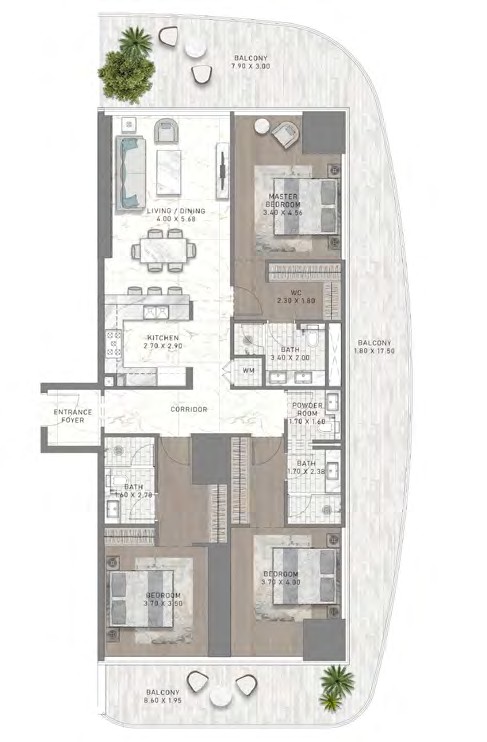 damac-bay-2-3-bedroom-plan