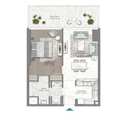 damac-bay-2-1-bedroom-floor-plan