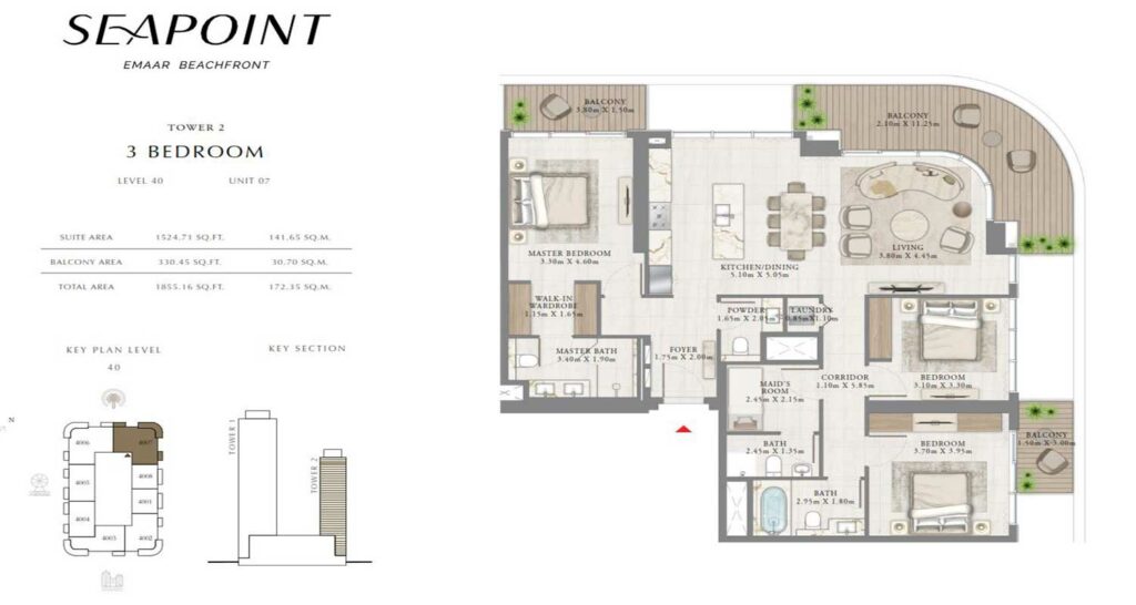 emaar-seapoint-3-bedroom-floor-plan