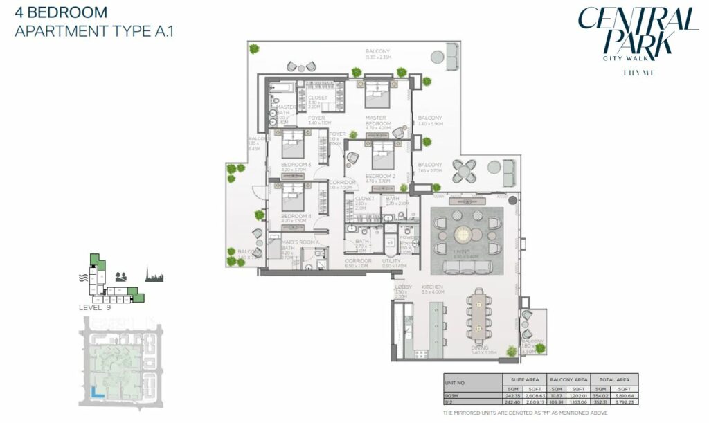 meraas-central-park-4-bedroom-plan