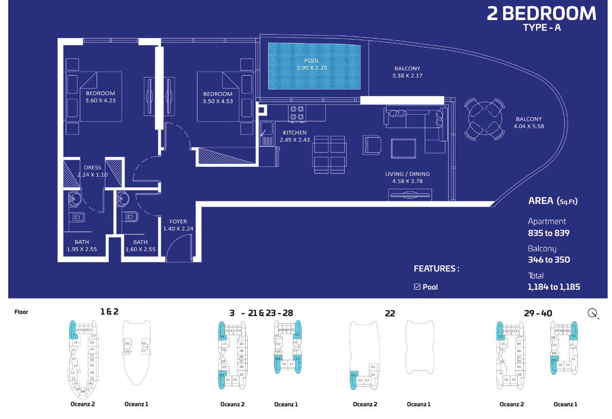 danube-oceanz-2-bedroom-floor-plan