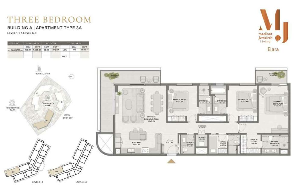elara-madinat-jumeirah-3-bedroom-floor-plan