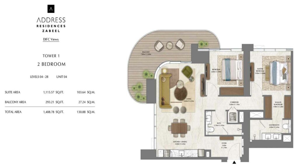 emaar-address-zabeel-2-bedroom-plan