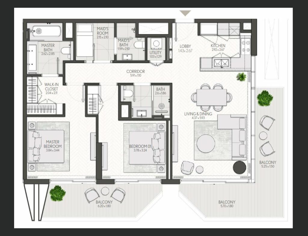 meraas-north-line-2-bedroom-floor-plans