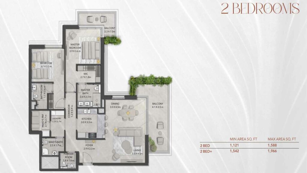 ghaf-woods-2-bedroom-plan