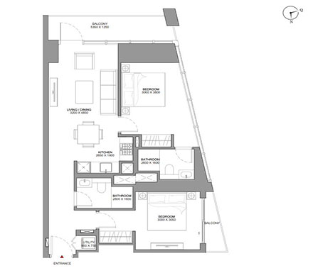 sobha-central-2-bed-440-385-Plan sobha-central-2-bed-440-385-Plan