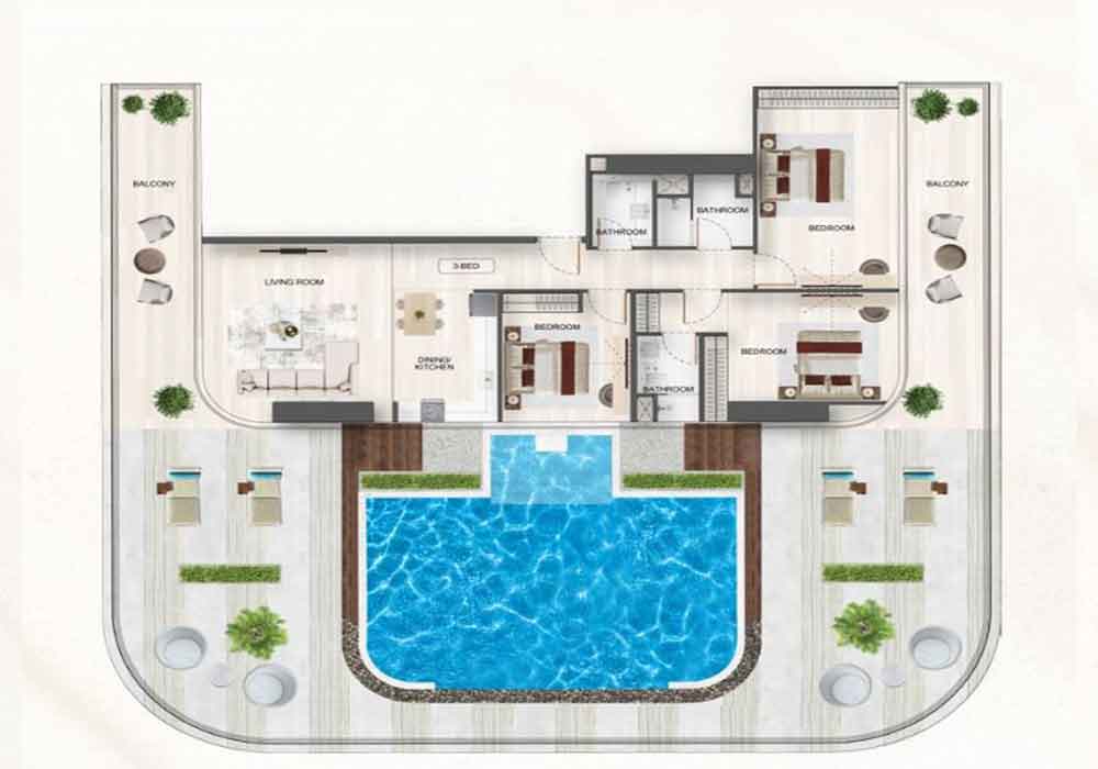 1 Bedroom — Floor Plan