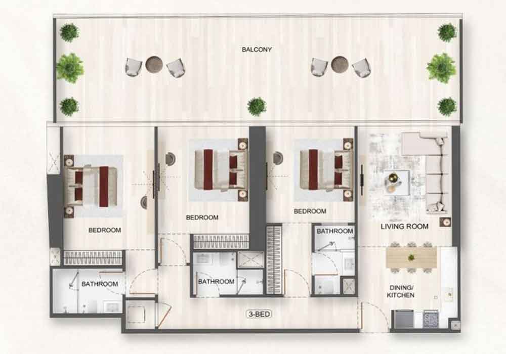2 Bedroom — Floor Plan