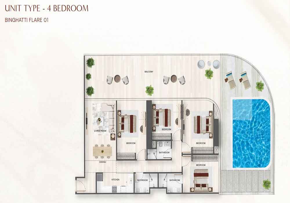 3 Bedroom — Floor Plan