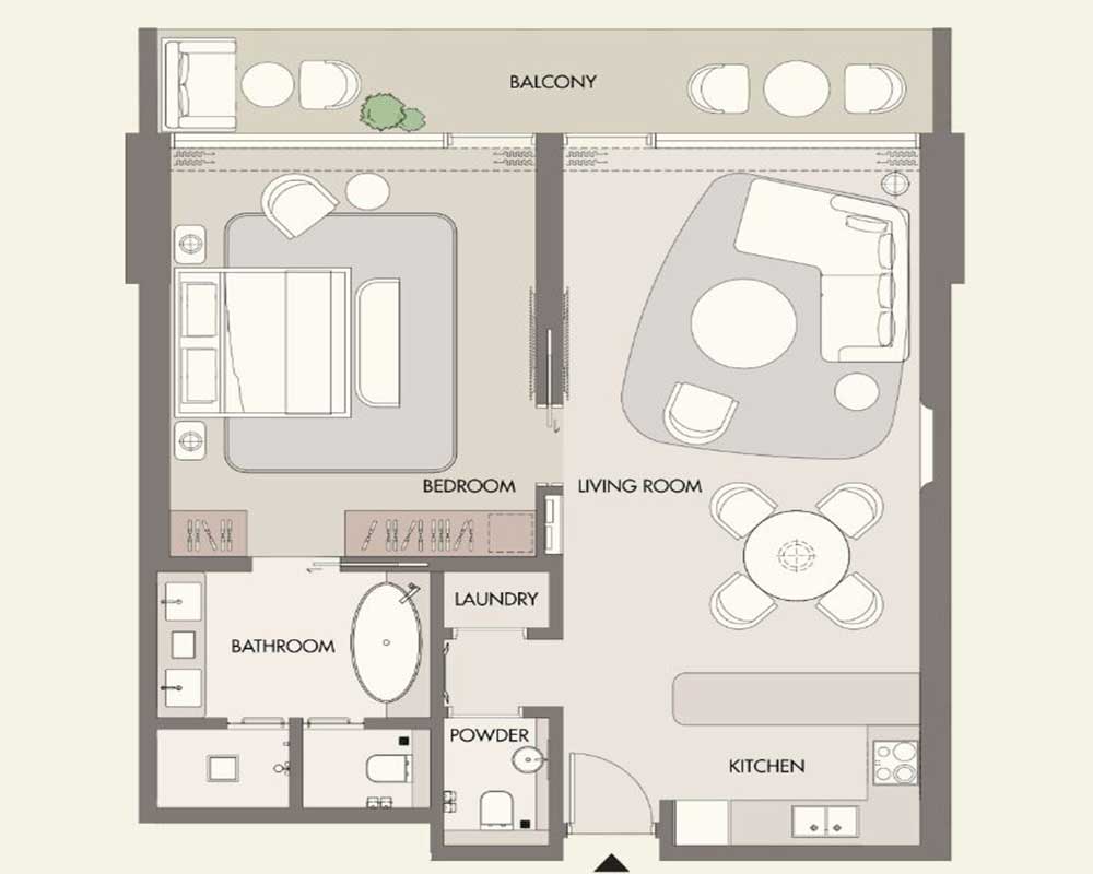 1 Bedroom — Floor Plan