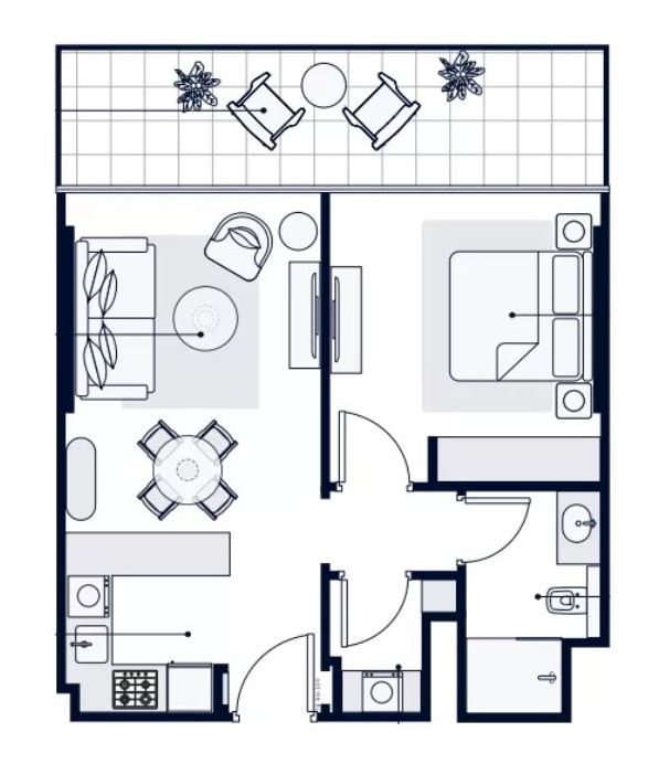 2 Bedroom — Floor Plan