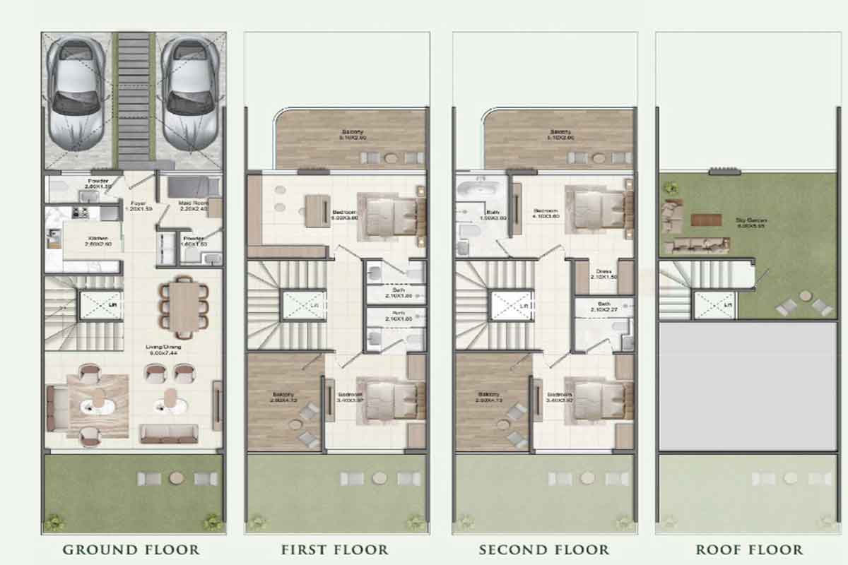 6 Bedroom — Floor Plan
