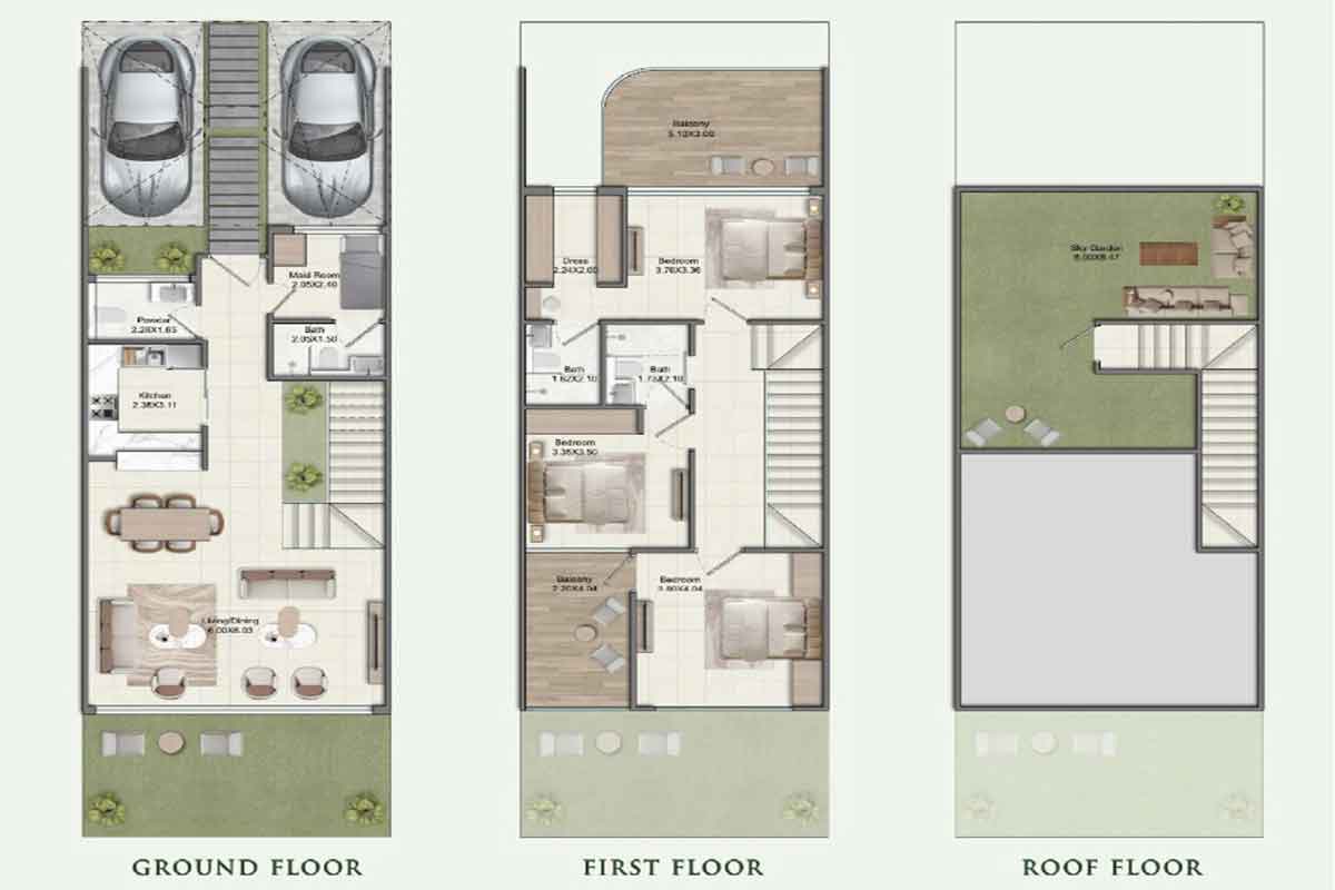3 Bedroom — Floor Plan