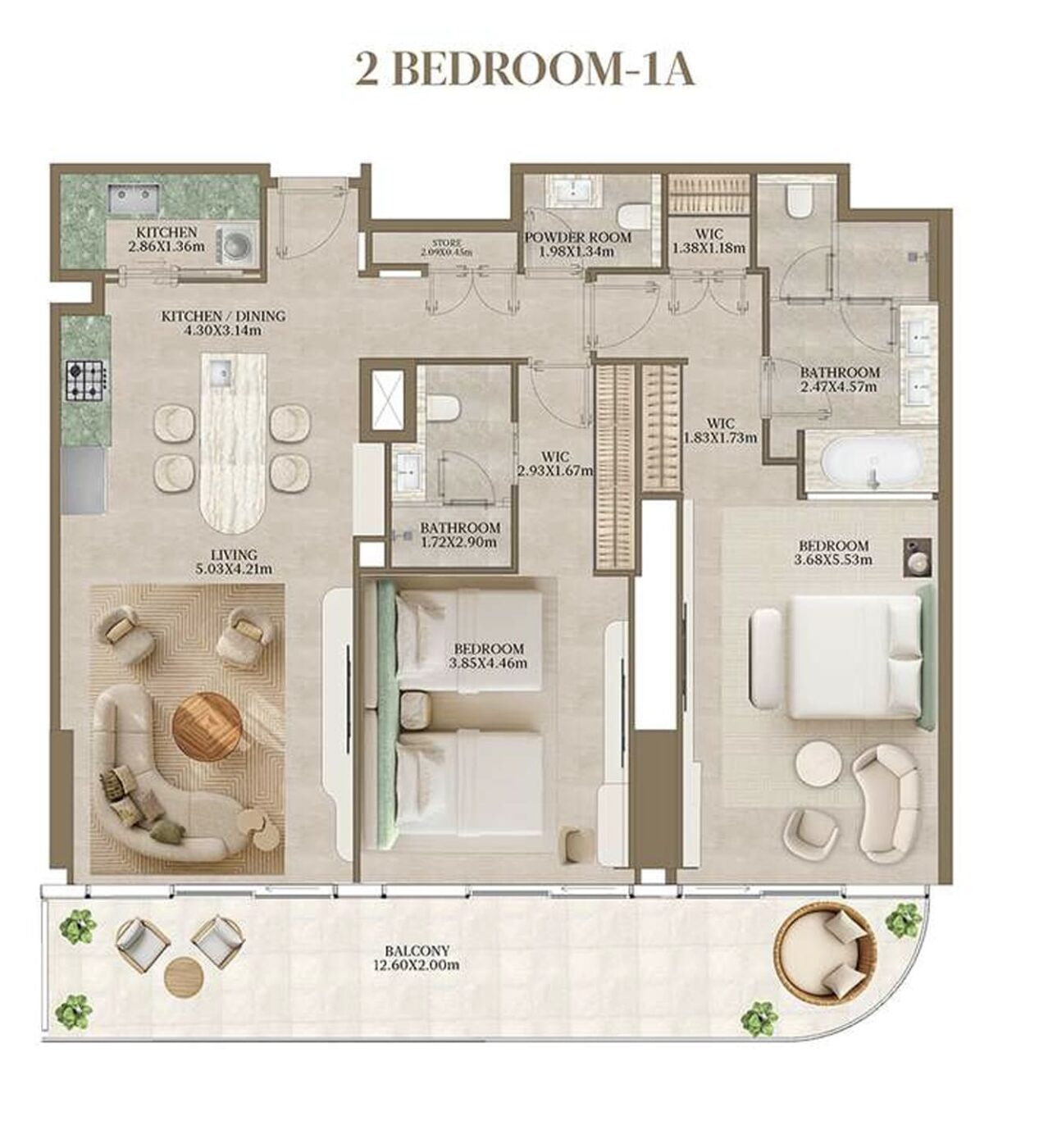 2 Bedroom — Floor Plan